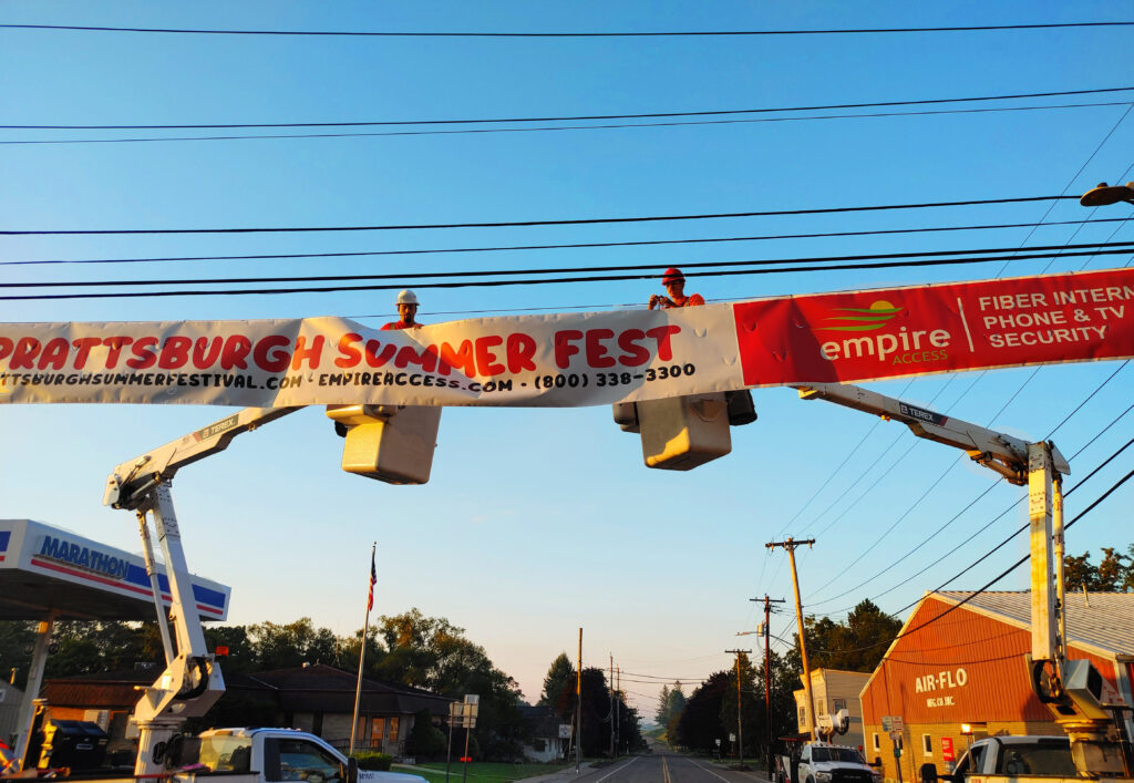 Prattsburgh Summer Fest Banner Hanging